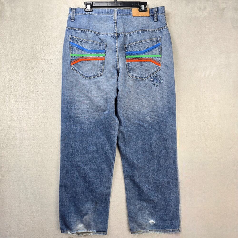 Vintage Rocawear Jeans Mens 38 (Fits 36x31) Baggy Y2K Wide Leg Skater Hip Hop